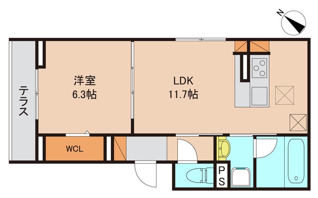 (仮)Ｄ－ＲＯＯＭ富浜１丁目の物件間取画像