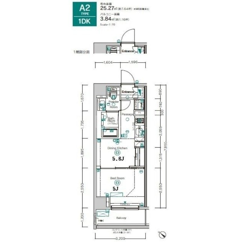 長原駅 徒歩3分 7階の物件間取画像