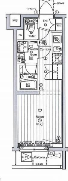 不動前駅 徒歩4分 3階の物件間取画像