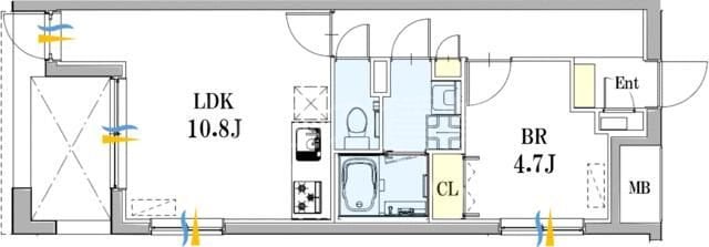 荏原中延駅 徒歩5分 2階の物件間取画像