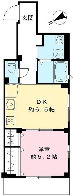 旗の台駅 徒歩5分 2階の物件間取画像