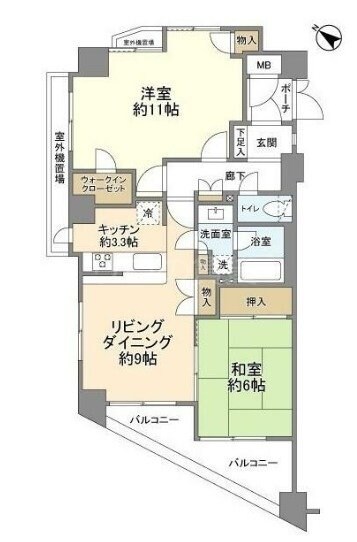 グレイスガーデン武蔵小山の物件間取画像