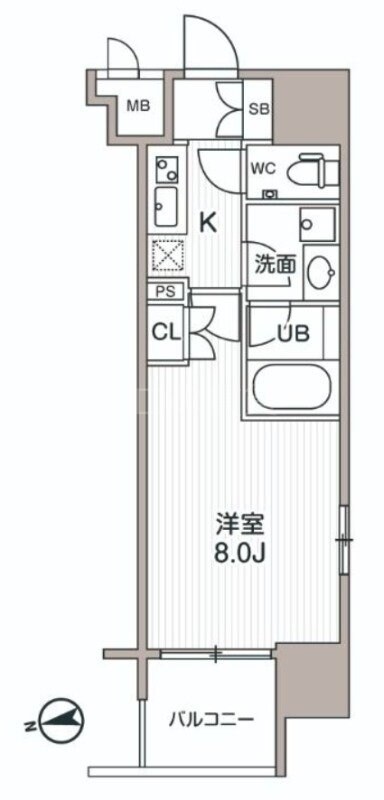 大森駅 徒歩5分 9階の物件間取画像