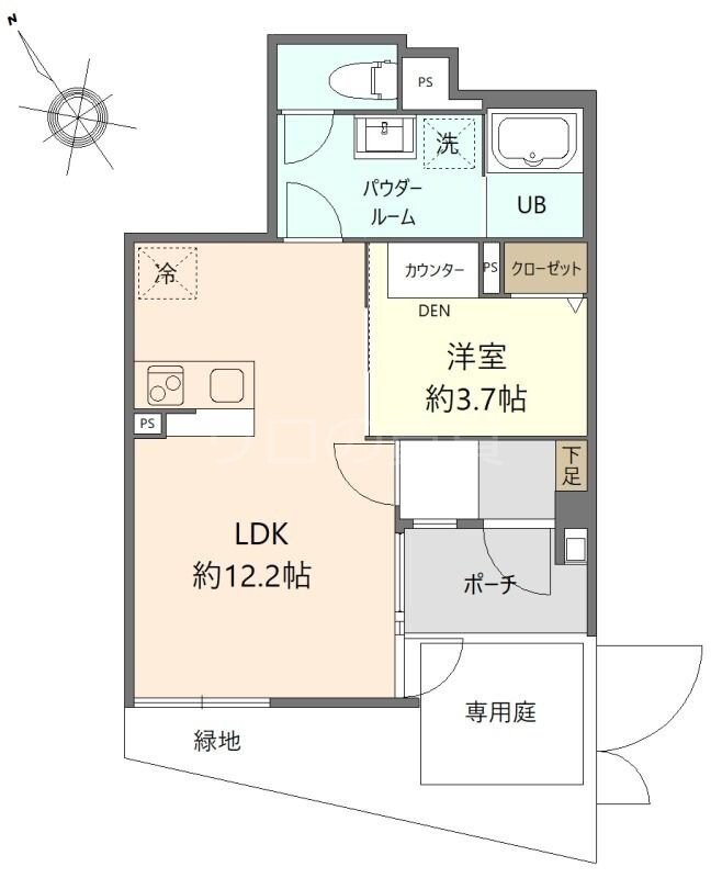 学芸大学駅 徒歩13分 1階の物件間取画像