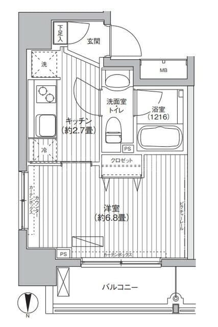 広尾駅 徒歩9分 3階の物件間取画像