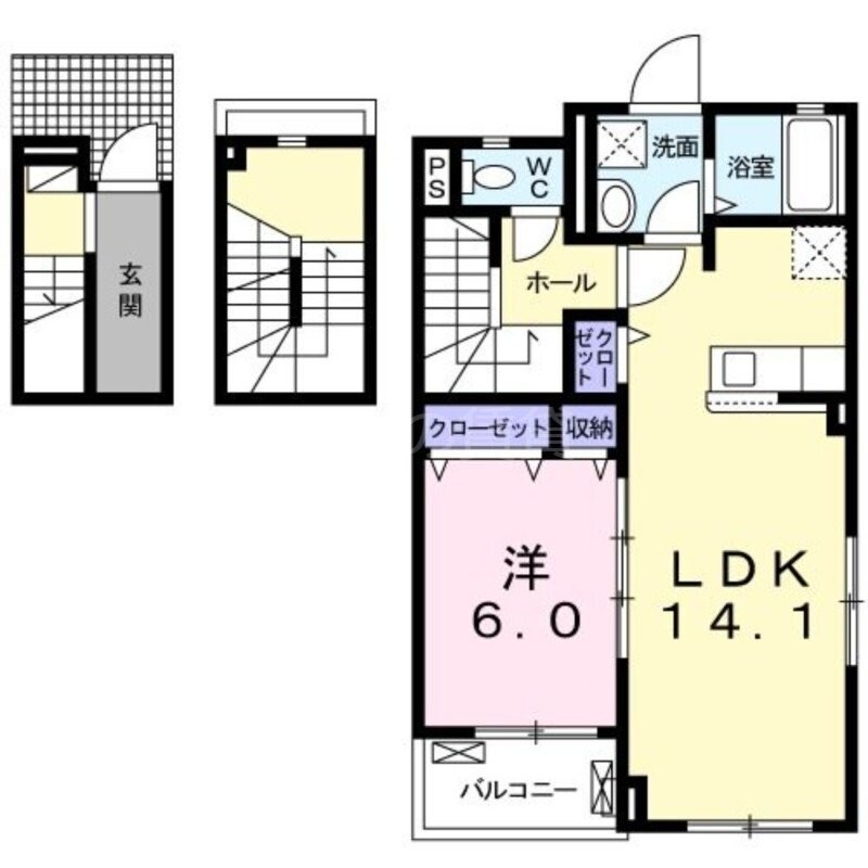 梅屋敷駅 徒歩10分 3階の物件間取画像