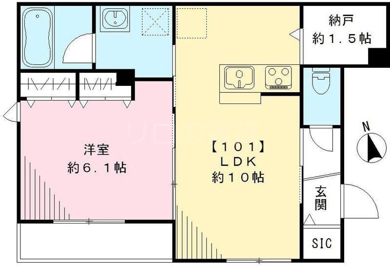 洗足駅 徒歩7分 1階の物件間取画像