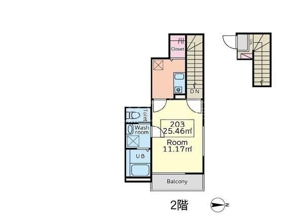 西馬込駅 徒歩9分 2階の物件間取画像