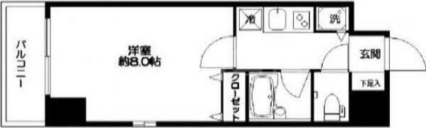 鮫洲駅 徒歩3分 5階の物件間取画像