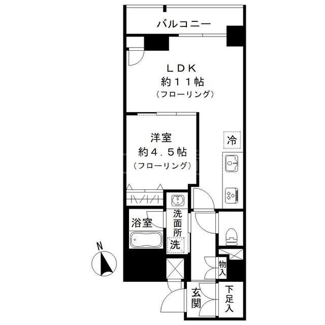 大森駅 徒歩8分 9階の物件間取画像