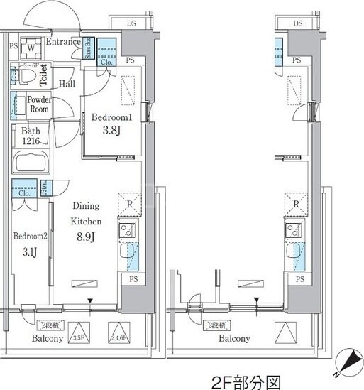 立会川駅 徒歩5分 2階の物件間取画像