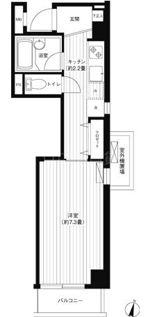 不動前駅 徒歩5分 3階の物件間取画像