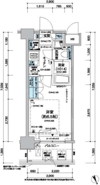 京急蒲田駅 徒歩7分 12階の物件間取画像