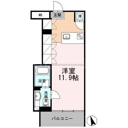 カスタリア目黒長者丸の物件間取画像