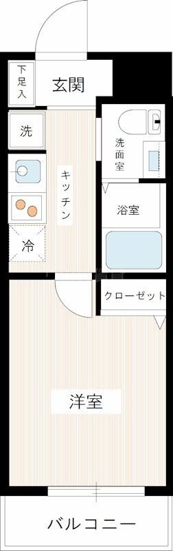 スカイコート品川御殿山WESTの物件間取画像