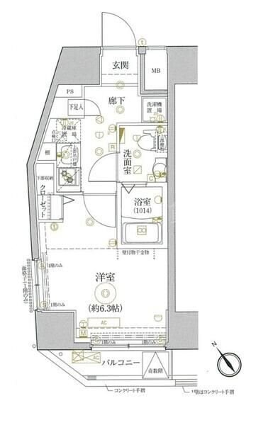 ベルシード品川西大井の物件間取画像