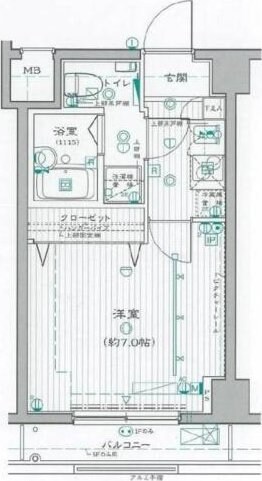 アークフラッツ品川の物件間取画像