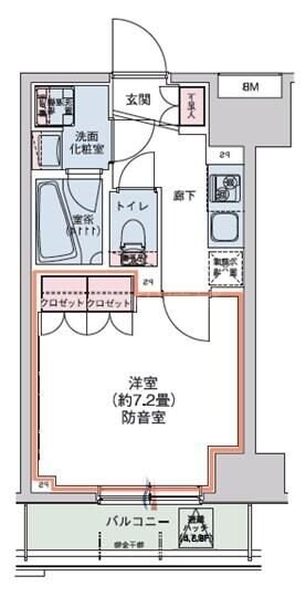 ＨＴアジール芝浦の物件間取画像