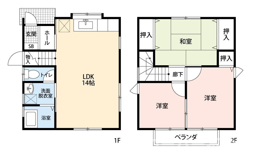 飯野ハイツⅡ（17号）の物件間取画像