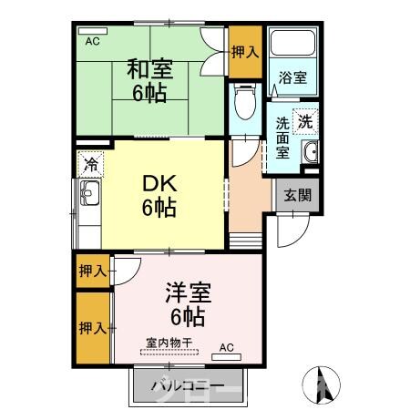 カーサＭの物件間取画像