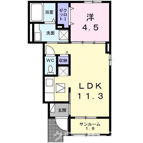 ハイツ　ＨＡＹＡＳＨＩ　２の物件間取画像