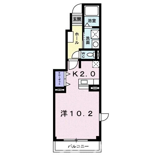 サンライズ川原　Ｄの物件間取画像
