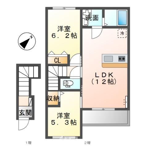 アヴィオンの物件間取画像