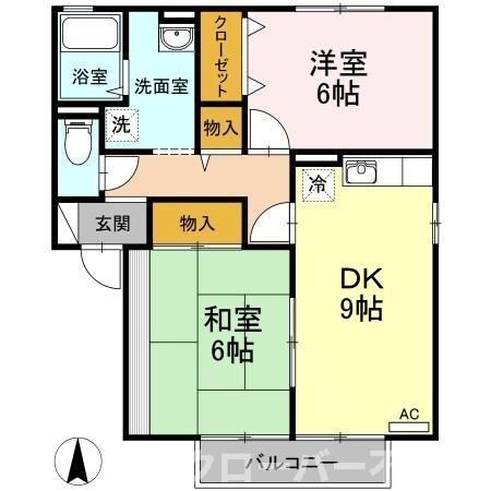 ファミーユ Ｍ B棟の物件間取画像