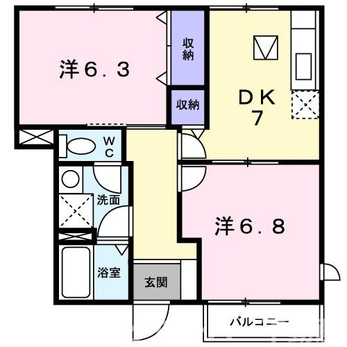 カンフォタブル　クォーターの物件間取画像