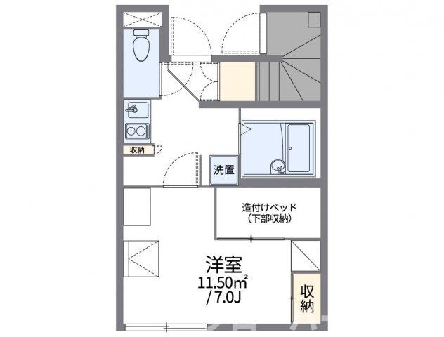 レオパレスメルピーチＳＵＺＵの物件間取画像