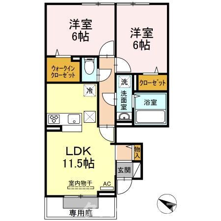 メゾンドシャルムの物件間取画像