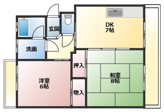 ピースフルマンションの物件間取画像