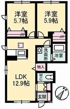 シェーン ヴィラの物件間取画像