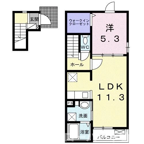 ライラック和田浜Ⅱの物件間取画像