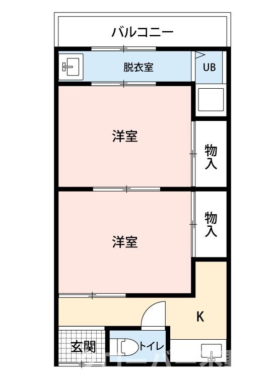 高倉ハイツＡの物件間取画像