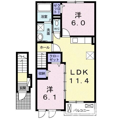 ベル　アンジュの物件間取画像