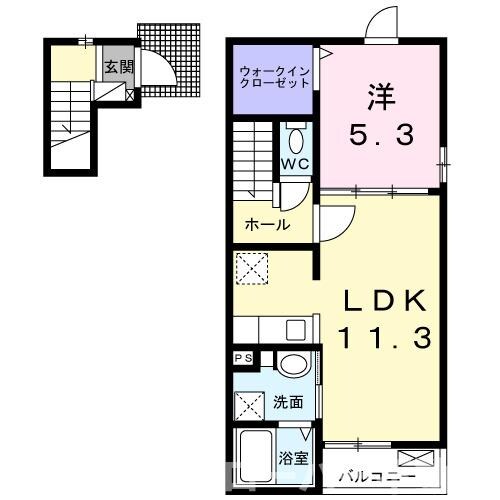 ウェルリッチ善通寺　Ⅳの物件間取画像