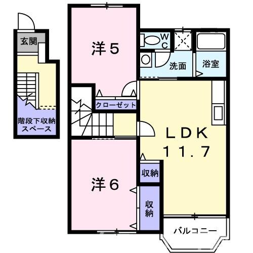 メゾン・カルフールの物件間取画像