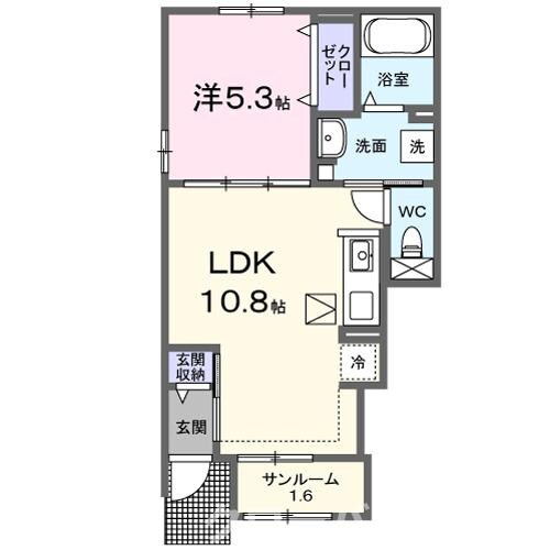 ハーヴェスト山北町　Ｂの物件間取画像