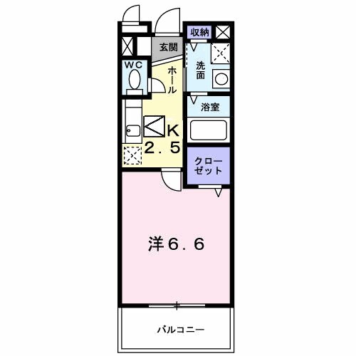 カーサポポラーレの物件間取画像