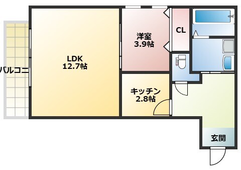 河内磐船駅 徒歩5分 4階の物件間取画像