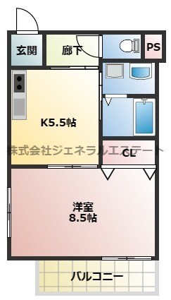 寝屋川公園駅 徒歩6分 3階の物件間取画像