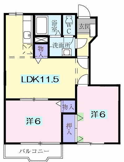 ボワノールＢ棟の物件間取画像