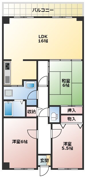 PHOENIX COURT 交野Ⅱの物件間取画像