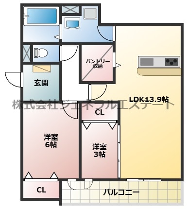 Le　Bouheur大枝北町の物件間取画像