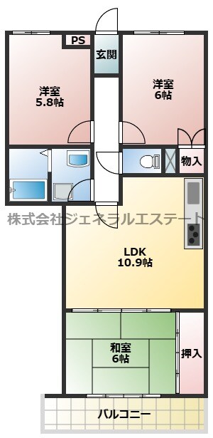 クレールTSUDAの物件間取画像