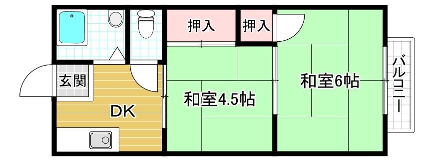 翆甲園ハイツの物件間取画像