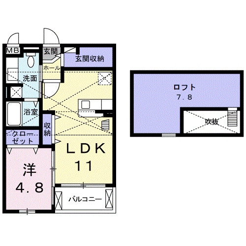 クラウディアｉｎ御領の物件間取画像