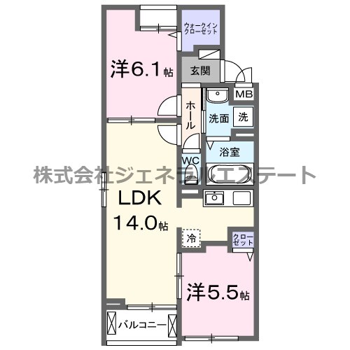 江瀬美町アパートの物件間取画像