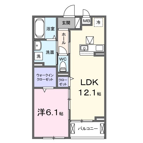 江瀬美町アパートの物件間取画像